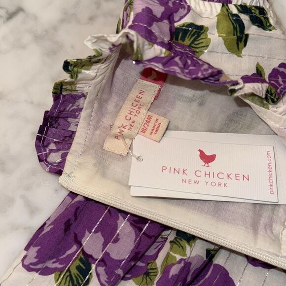 NWT PINK CHICKEN PEONY ROMPER 18/24M - Picture 13 of 13